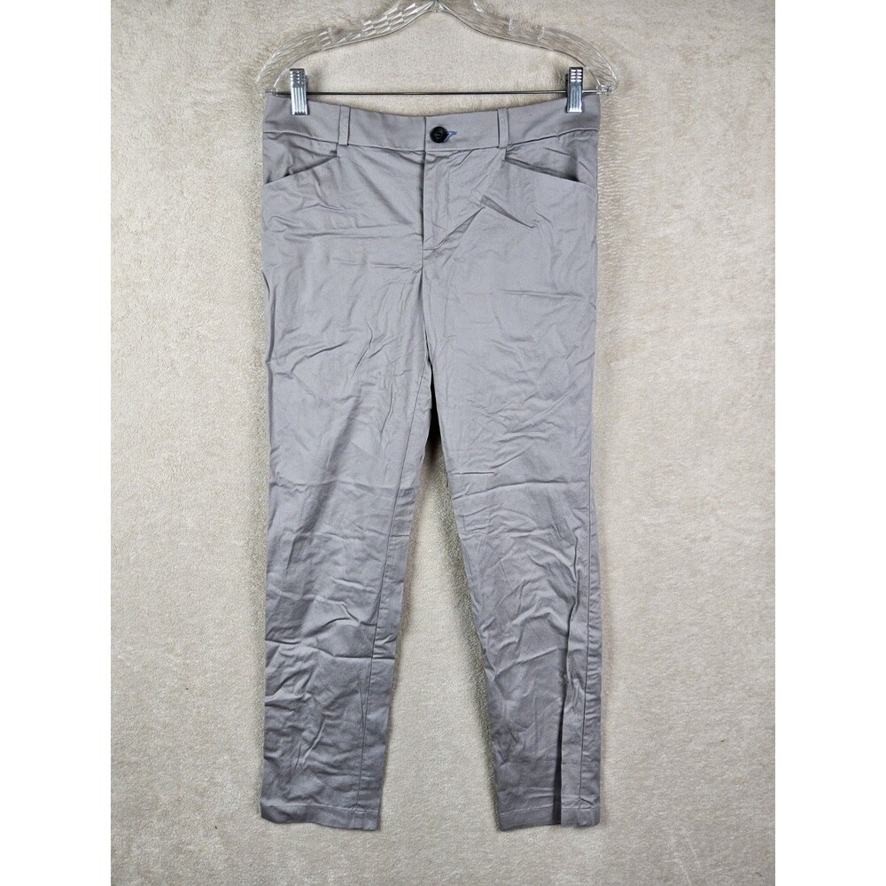 Kirrin Finch Women's Non Binary Flat Front Chino Pants Grey Size 4
